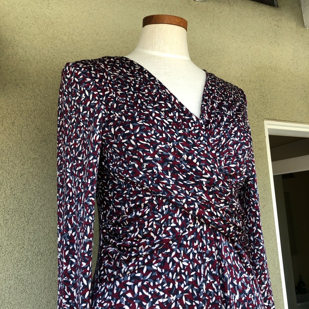 Tory Burch Silk Interlock Twist Dress Gem